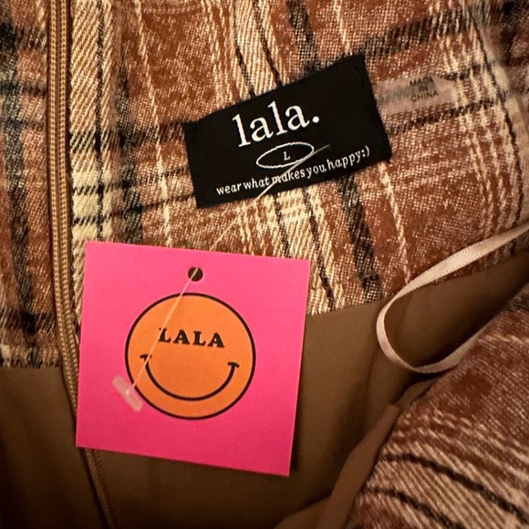 NWT-LALA ORIGINAL Mischief Maker Plaid Skirt in City of Angels L - Picture 7 of 7